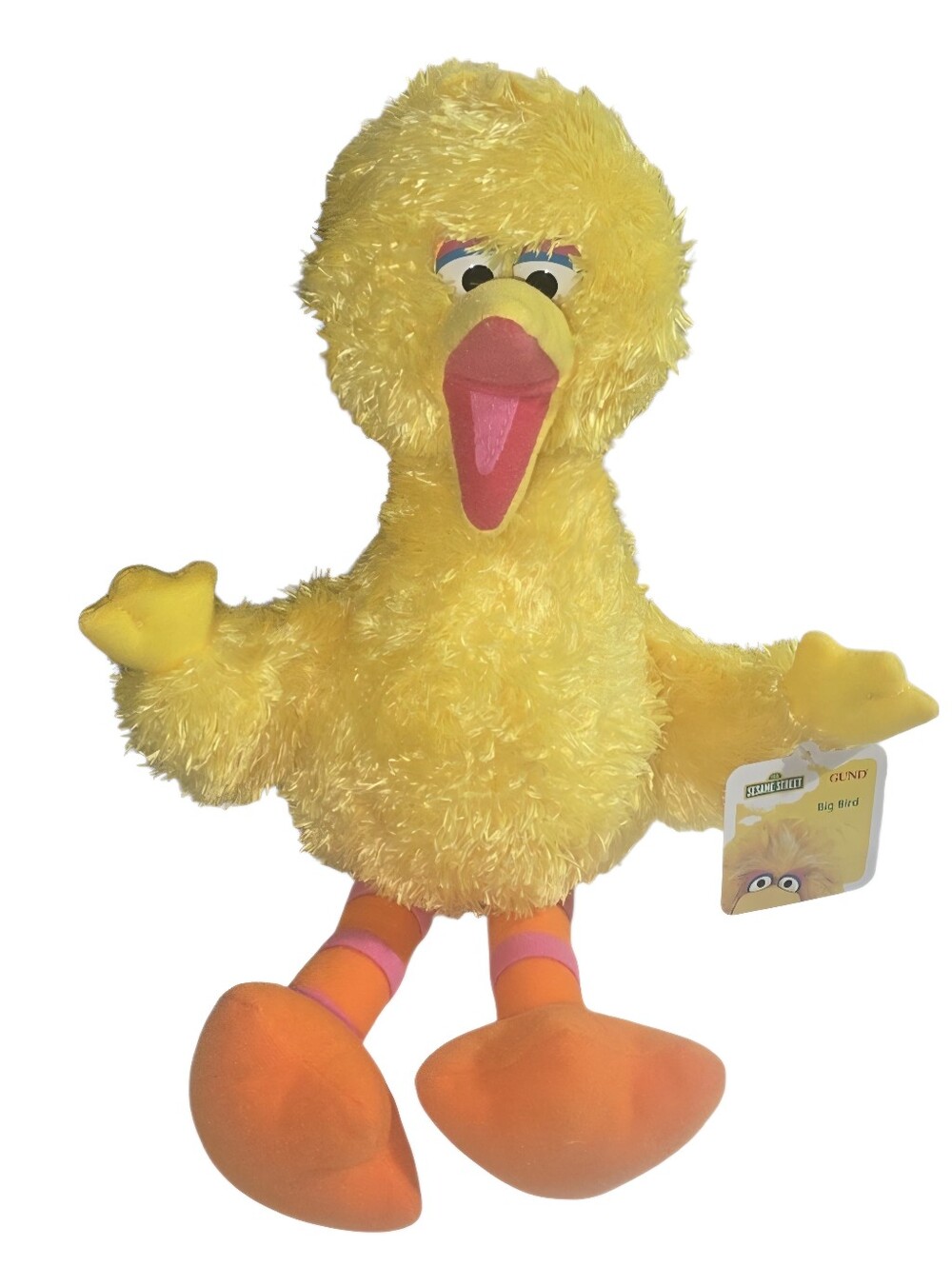 Sesame Street Big Bird Plush - Yellow with Orange Feet and Pink Beak